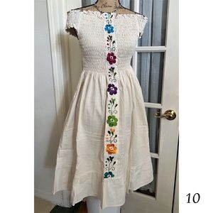 Mexican Boho Embroidered Dress